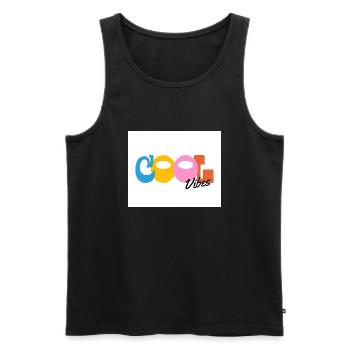 Cool Vibes - Men's Premium Organic Tank Top - black - Front - AI Model Male 178 light (178cm)