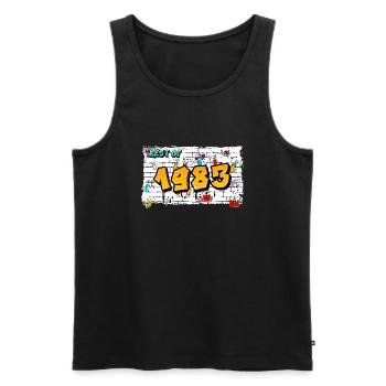 Best of 1983 Graffiti – 42 ans de cool vintage - Débardeur bio Premium Homme - noir - Devant - Michal (187cm)
