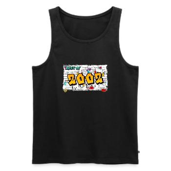 Urban 2002 Graffiti – 23 Jahre Fierce Style - Männer Premium Bio Tank Top - Schwarz - Vorne - Michal (187cm)
