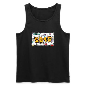 Vibe Breaker 2015 Graffiti – 10 Years of Street - Men's Premium Organic Tank Top - black - Front - Michal (187cm)