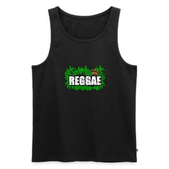 Reggae Lion - Men's Premium Organic Tank Top - black - Front - Michal (187cm)