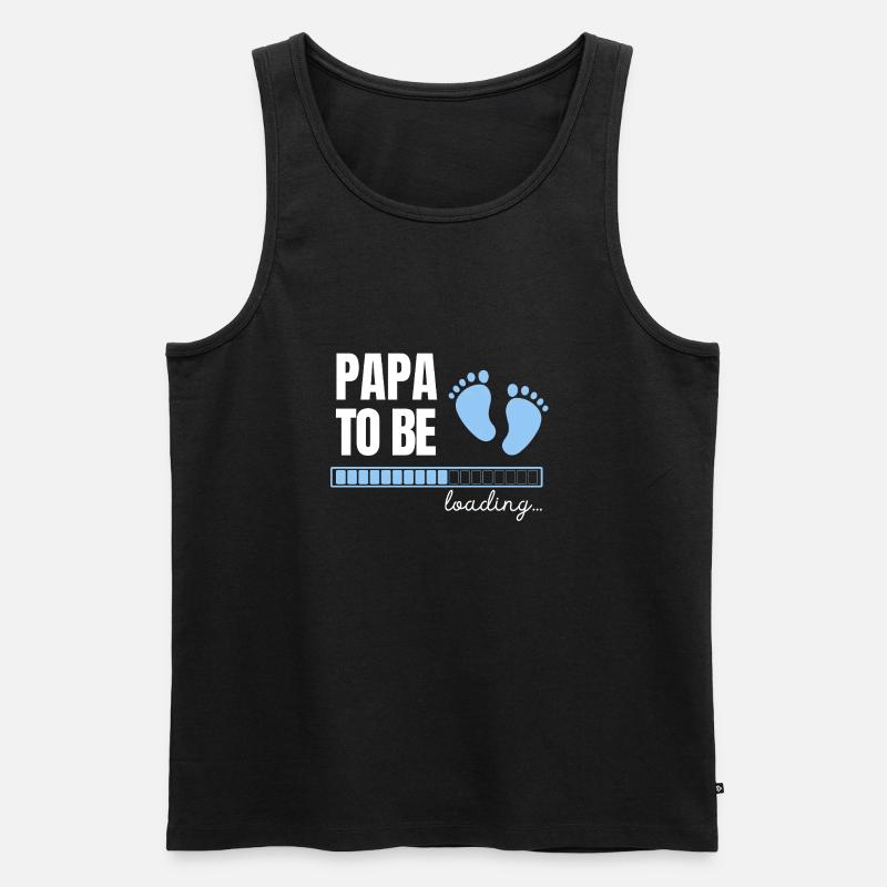 Papa to be - boy - Männer Premium Bio Tank Top - Schwarz