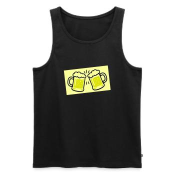 Beer Glass Beer Icon - Men's Premium Organic Tank Top - black - Front - AI Model Male 178 light (178cm)