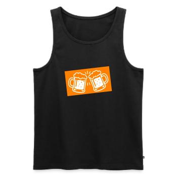 Beer Glass Beer Icon - Men's Premium Organic Tank Top - black - Front - AI Model Male 178 light (178cm)