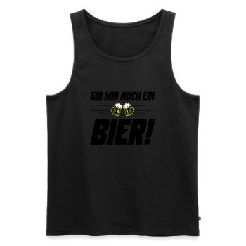 Noch ein Bier Spruch - Männer Premium Bio Tank Top - Schwarz - Vorne - AI Model Male 178 light (178cm)