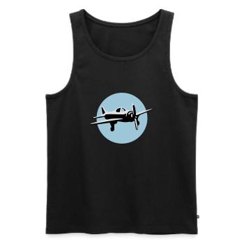 wings_of_steel_b_3c - Männer Premium Bio Tank Top - Schwarz - Vorne - Michal (187cm)