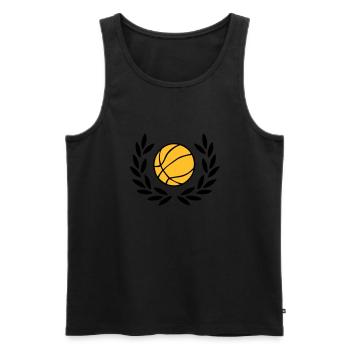Basketball - Männer Premium Bio Tank Top - Schwarz - Vorne - Michal (187cm)