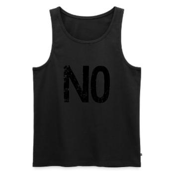 NO - Männer Premium Bio Tank Top - Schwarz - Vorne - Michal (187cm)