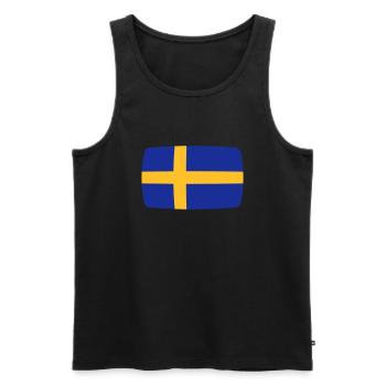 Schweden Fahne Schweden Flagge Sverige schwedisch - Männer Premium Bio Tank Top - Schwarz - Vorne - Michal (187cm)