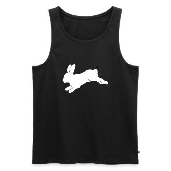 Hase Bunny Kaninchen Kaninhop - Männer Premium Bio Tank Top - Schwarz - Vorne - Michal (187cm)