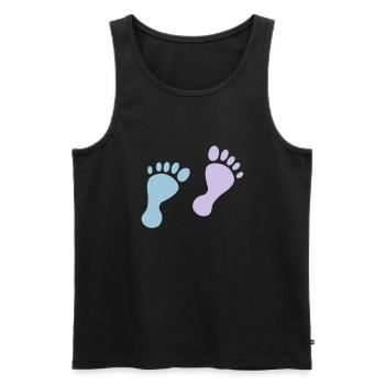 baby feet - Débardeur bio Premium Homme - noir - Devant - AI Model Male 178 light (178cm)