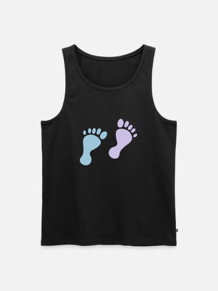 baby feet - Men's Premium Organic Tank Top - black