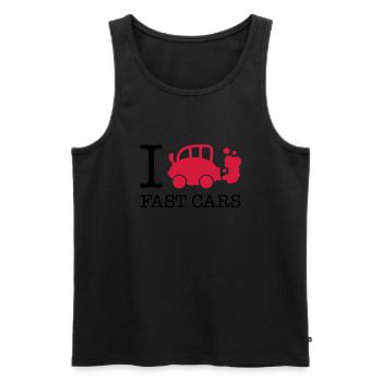 auto_love_fast_cars_f2 - Men's Premium Organic Tank Top - black - Front - AI Model Male 178 light (178cm)