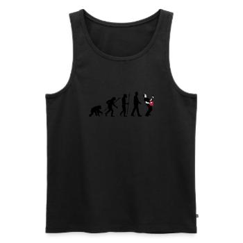 evolution_rocks_032012_n_3c - Men's Premium Organic Tank Top - black - Front - AI Model Male 178 light (178cm)