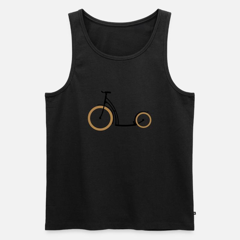 Tretroller zweifarbig - Männer Premium Bio Tank Top - Schwarz