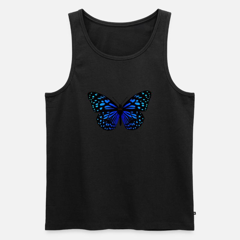 Schmetterling - Männer Premium Bio Tank Top - Schwarz