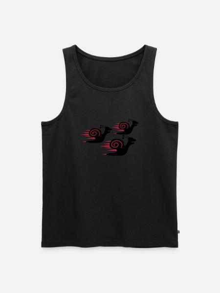 Snail Race - Männer Premium Bio Tank Top - Schwarz