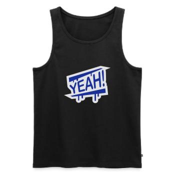 yeah_1f2 - Débardeur bio Premium Homme - noir - Devant - Michal (187cm)