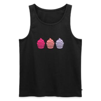 Cupcake - Männer Premium Bio Tank Top - Schwarz - Vorne - AI Model Male 178 light (178cm)