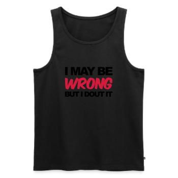 Funny - Men's Premium Organic Tank Top - black - Front - Michal (187cm)