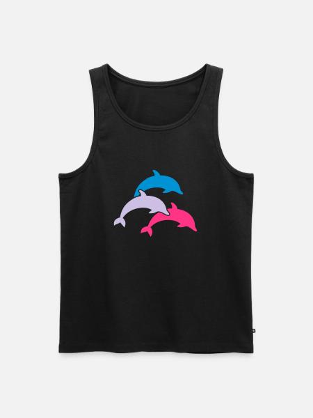 Dolphins - Men's Premium Organic Tank Top - black