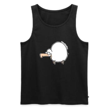 Günther das Schaf' - Premium Longsleeve - Women - Männer Premium Bio Tank Top - Schwarz - Vorne - AI Model Male 178 light (178cm)