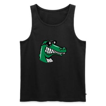 Crocodile fun funny - Men's Premium Organic Tank Top - black - Front - AI Model Male 178 light (178cm)
