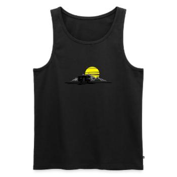 Freizeit - Wohnmobil Berge - Männer Premium Bio Tank Top - Schwarz - Vorne - Michal (187cm)