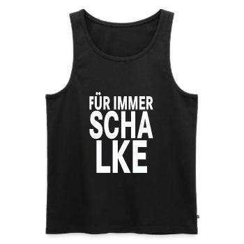Forever Schalke (blanc) - Débardeur bio Premium Homme - noir - Devant - Michal (187cm)