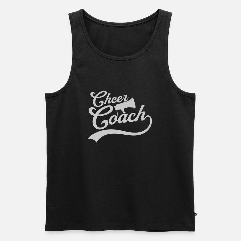 Cheer Coach Megafon sprechen - Männer Premium Bio Tank Top - Schwarz