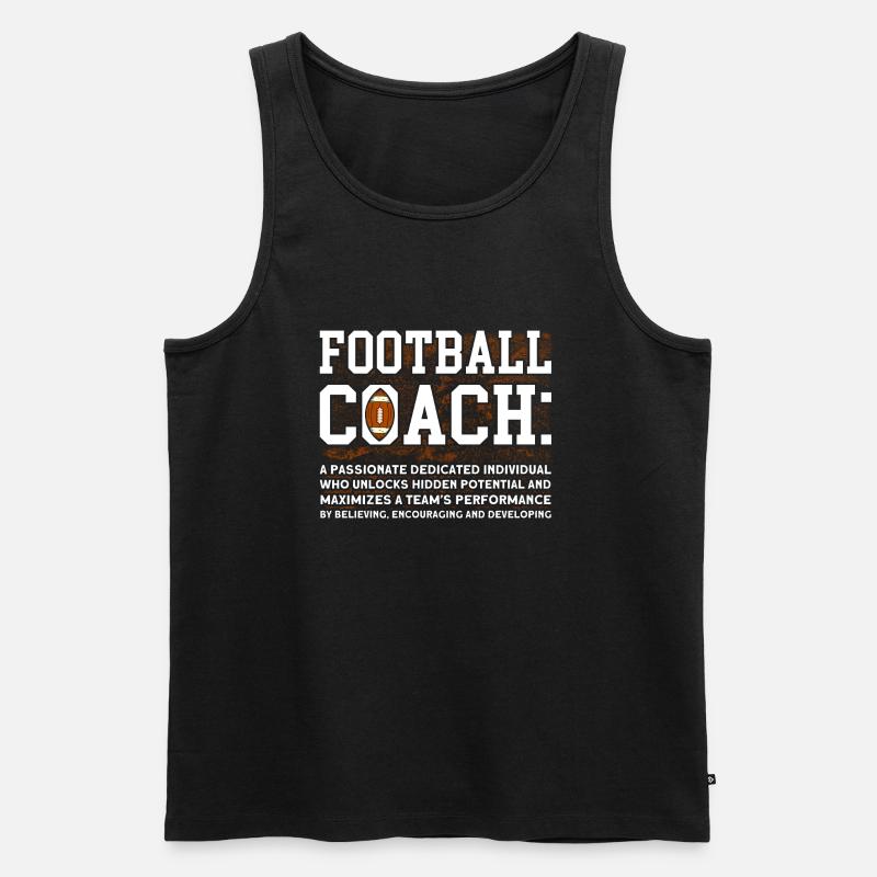 Football Trainer ein leidenschaftlich engagiert - Männer Premium Bio Tank Top - Schwarz