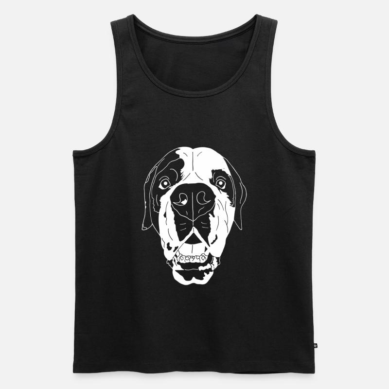 Bernhardiner - Männer Premium Bio Tank Top - Schwarz