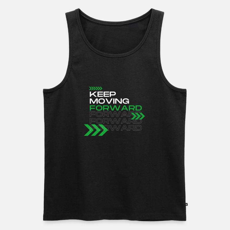 Keep Moving Forward - Männer Premium Bio Tank Top - Schwarz