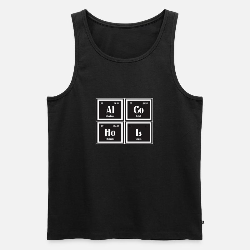 Alkohol | Periodensystem der Elemente - Männer Premium Bio Tank Top - Schwarz