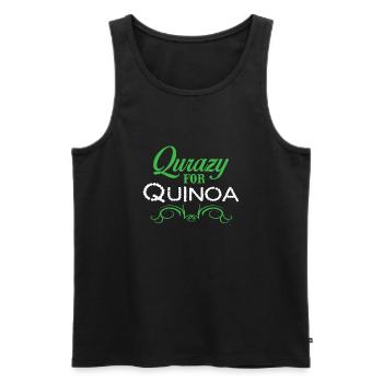 qurazy for quinoa - Men's Premium Organic Tank Top - black - Front - Michal (187cm)