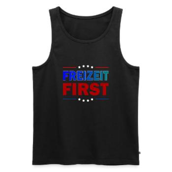 Activity First - Men's Premium Organic Tank Top - black - Front - AI Model Male 178 light (178cm)