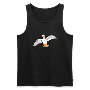 Mouette - Débardeur bio Premium Homme - noir - Devant - AI Model Male 178 light (178cm)