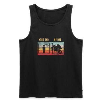 Motorrad Vater Papa Motorradfahrer Dad Super Bike - Männer Premium Bio Tank Top - Schwarz - Vorne - AI Model Male 178 light (178cm)
