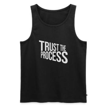 trust the process Quote - Men's Premium Organic Tank Top - black - Front - AI Model Male 178 light (178cm)