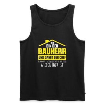 Bauherr Bauherrin Eigenheim Geschenk - Männer Premium Bio Tank Top - Schwarz - Vorne - Michal (187cm)
