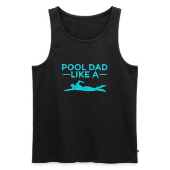 Je suis le leader de la piscine et j’adore les comprimés de chlore - Débardeur bio Premium Homme - noir - Devant - AI Model Male 178 light (178cm)