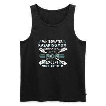 Whitewater Kayaking Mom Like A Normal Mom - Men's Premium Organic Tank Top - black - Front - AI Model Male 178 light (178cm)
