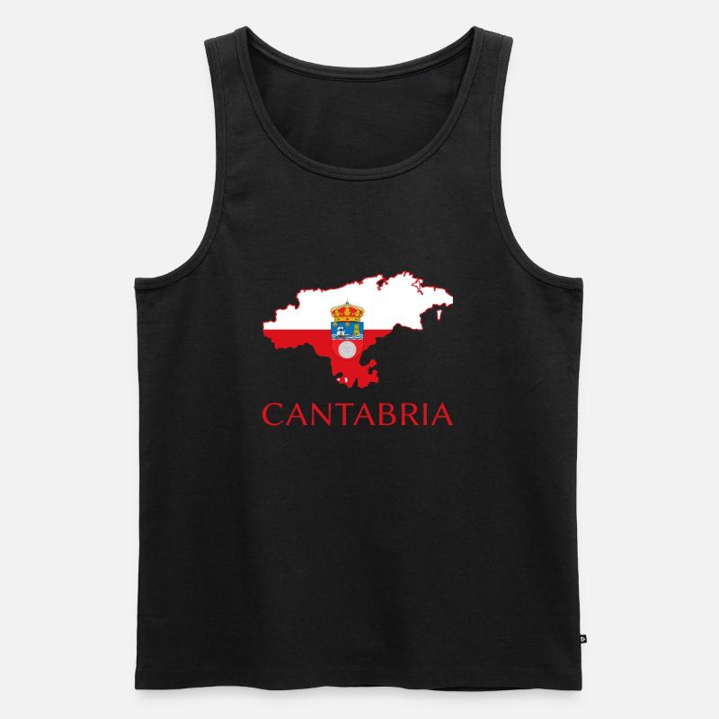 Kantabrien - Männer Premium Bio Tank Top - Schwarz