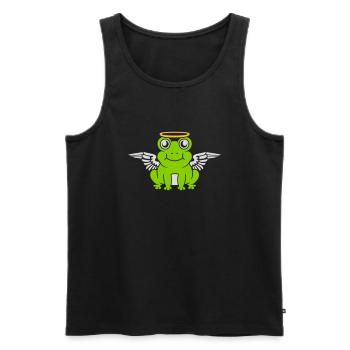 Angel Frog Wing Halo - Men's Premium Organic Tank Top - black - Front - Michal (187cm)