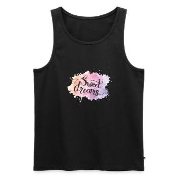 Süße Träume - Männer Premium Bio Tank Top - Schwarz - Vorne - AI Model Male 178 light (178cm)