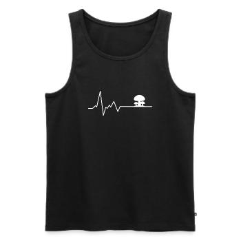 Pilz Pilzsammler Pilze Herzschlag Wald - Männer Premium Bio Tank Top - Schwarz - Vorne - Michal (187cm)
