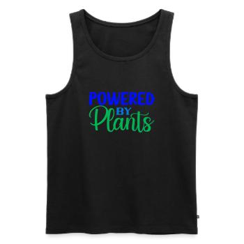 Powered by Plants - Männer Premium Bio Tank Top - Schwarz - Vorne - AI Model Male 178 light (178cm)