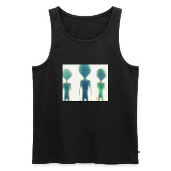 Aliens - Men's Premium Organic Tank Top - black - Front - Michal (187cm)