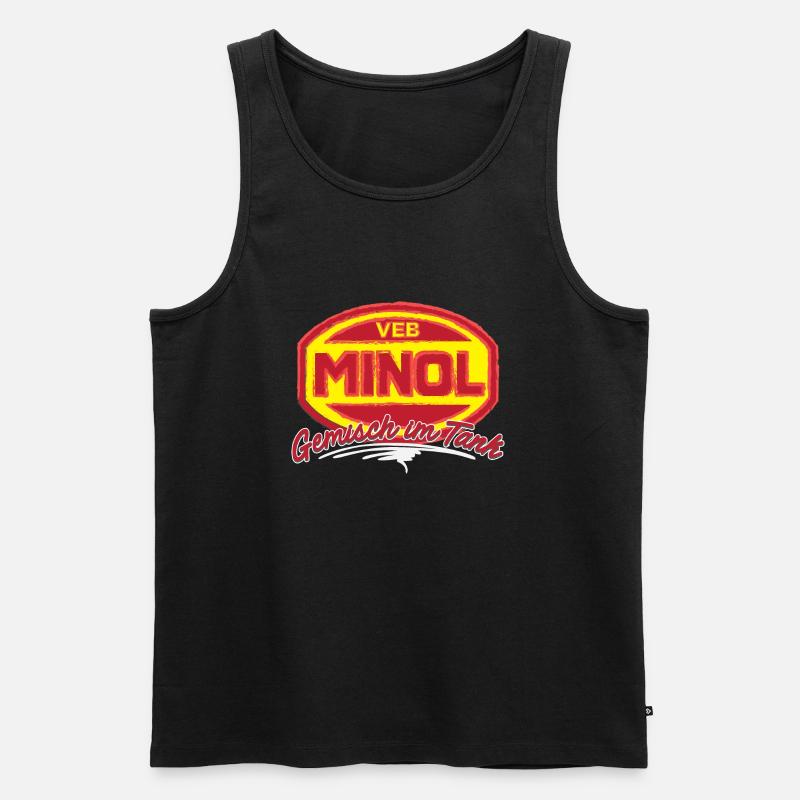 Veb Minol Gemisch im Tank - Männer Premium Bio Tank Top - Schwarz