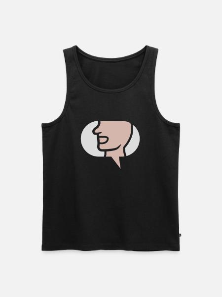 Chat Simple Symbol Speech Bubble - Men's Premium Organic Tank Top - black